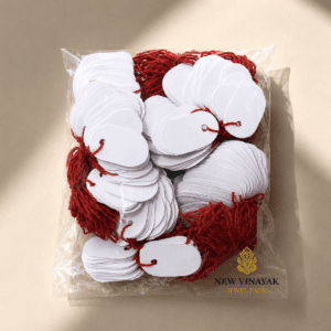 White Price Tags with Red String for Jewellery, Clothing & Gift
Items (1000 pcs)