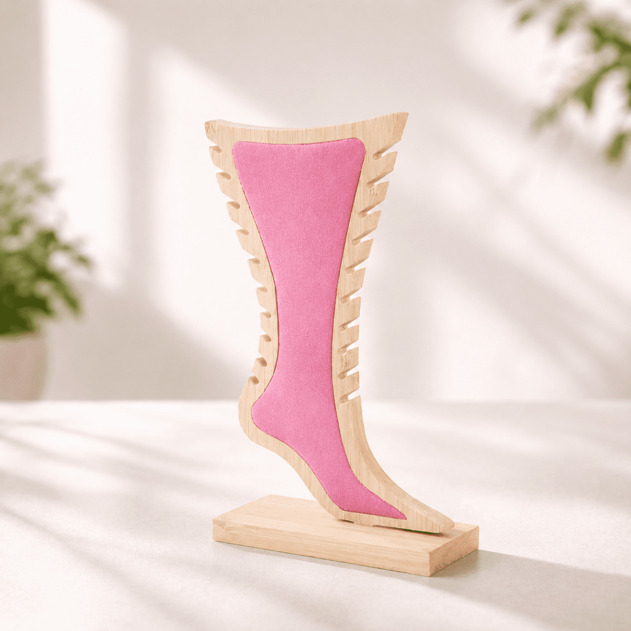 Wooden Anklet Display Stand with Velvet Padding - Image 4