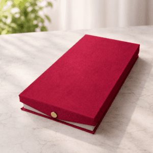 Premium Velvet Necklace & Earrings Jewelry Box | Elegant Pendant Set Storage Case (size 6*12)