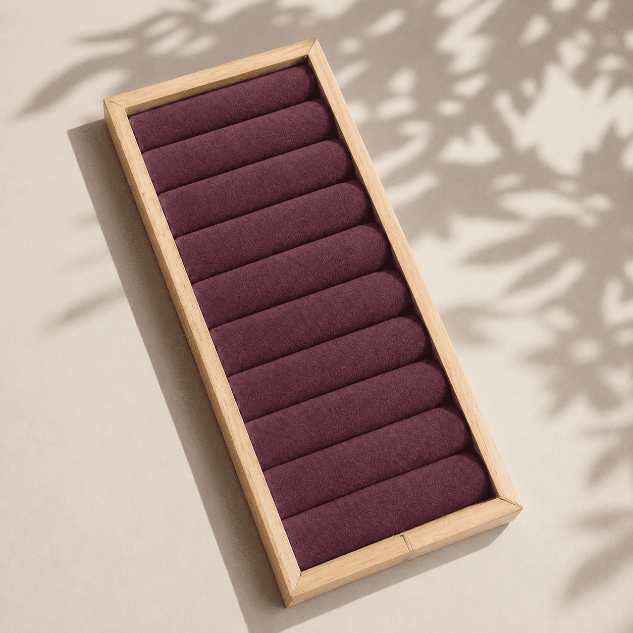 Premium Kada & Bracelet Display
Tray - Wooden Frame Velvet Roll
Organizer (4*11 inch) - Image 4