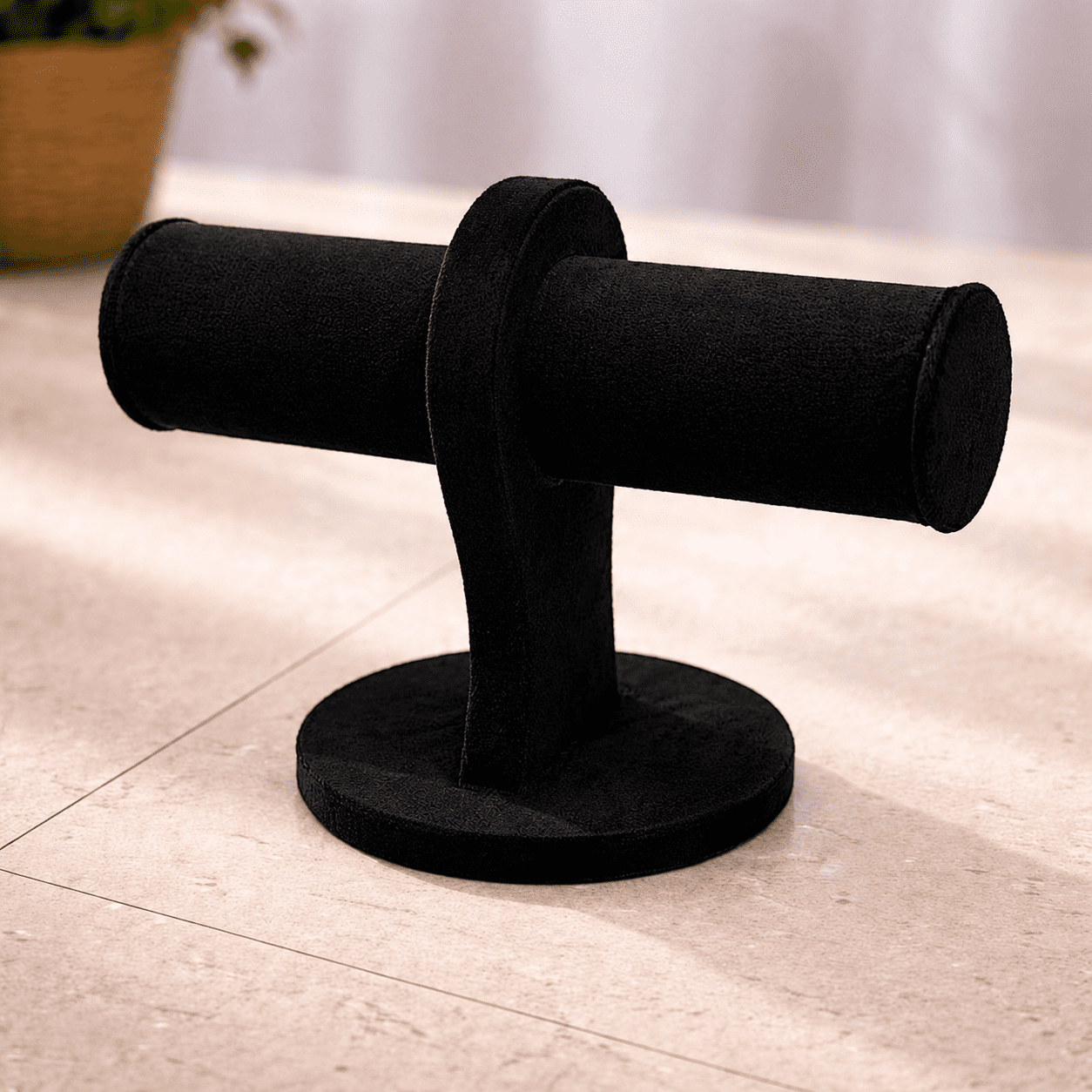 Premium Velvet T-Bar Jewelry Display Stand - Image 2