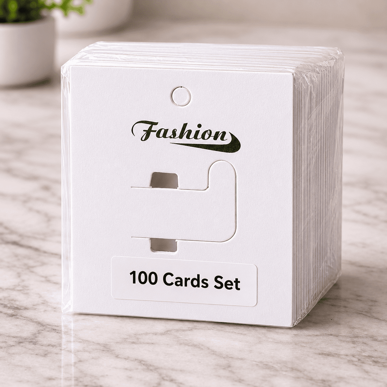 Premium White Ring Display Cards -
100 Pieces Set - Image 2