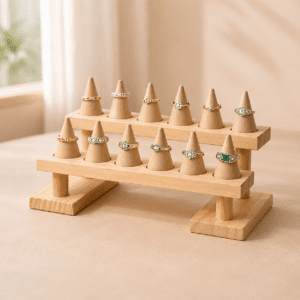 Wooden Jewelry Display Stand for Rings