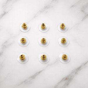 Earring Back Button with Clear Pad