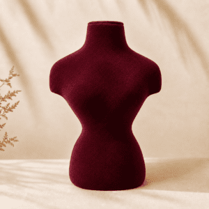 Velvet Jewelry Display Bust Stand for Necklace Pendant Chain Display (12 inch)