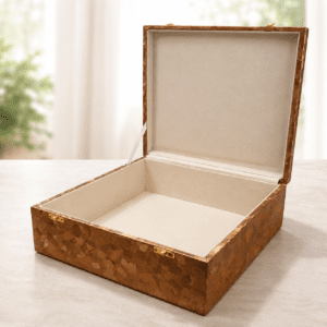 Luxury Wooden Jewelry Storage Box with Velvet interior ( size 12*12)