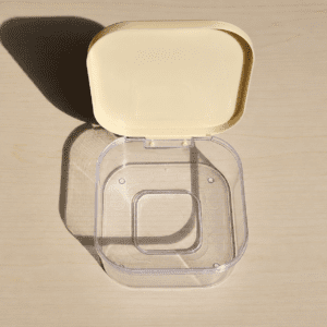 Clear Plastic Multi-Compartment jewellery Storage Box with Gold
Inserts - 6 pcs (8*8 cm)