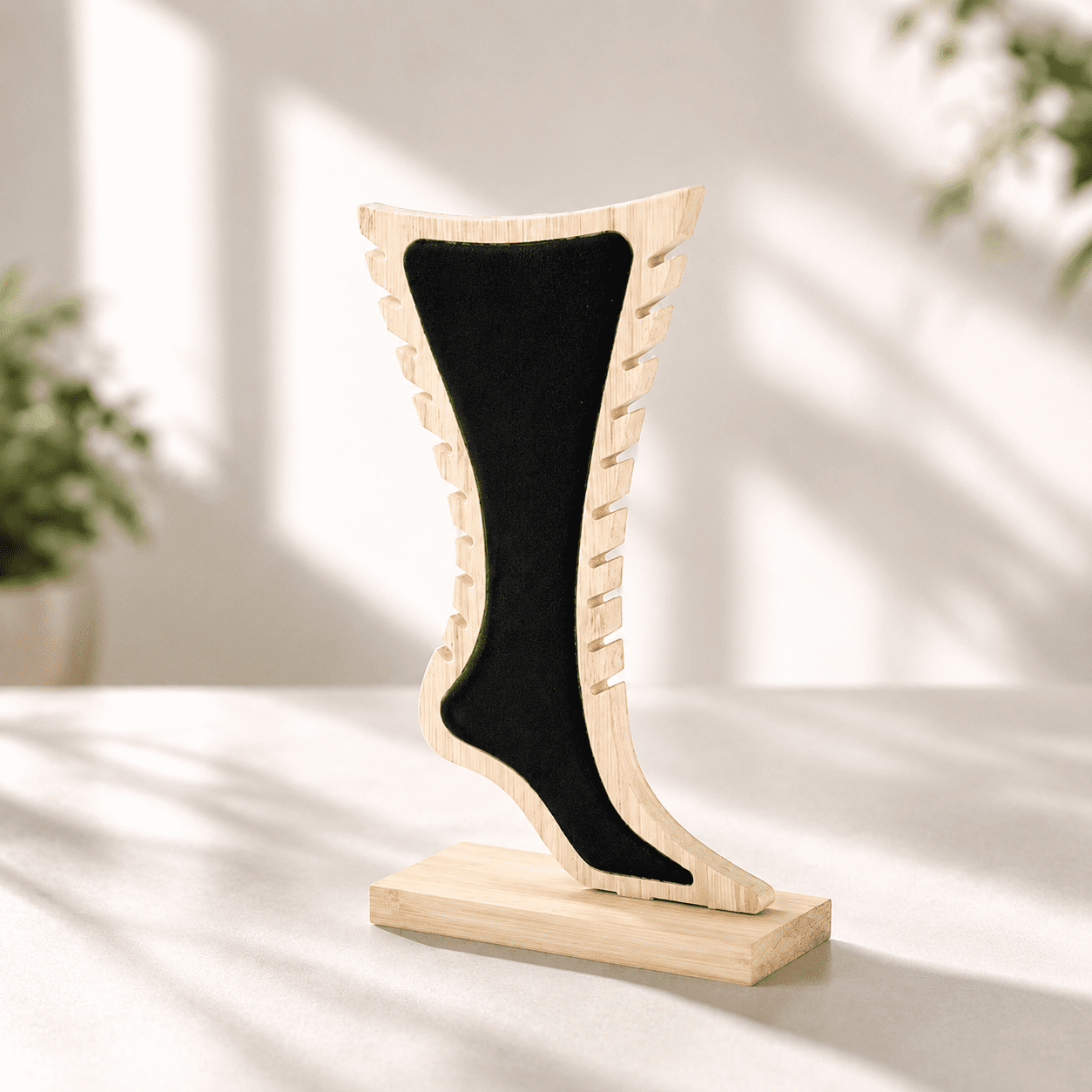 Wooden Anklet Display Stand with Velvet Padding - Image 3