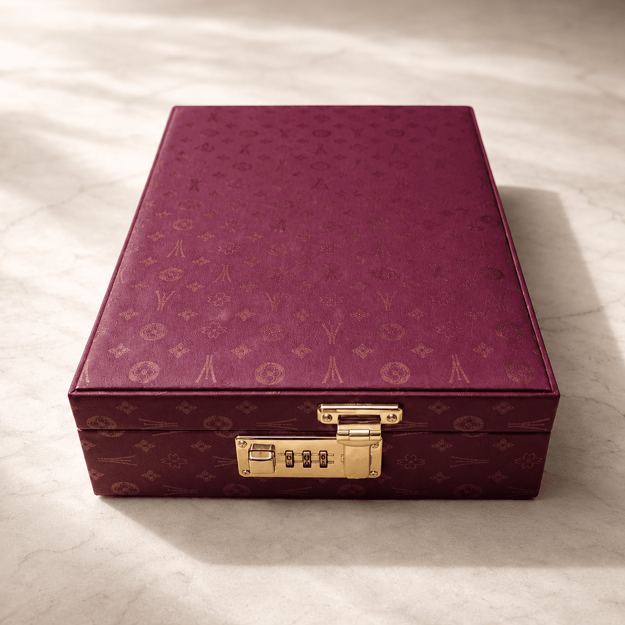 Premium Velvet Jewellery Storage Box with Lock –Multi-Compartment Organizer (size 8*12) - Image 3