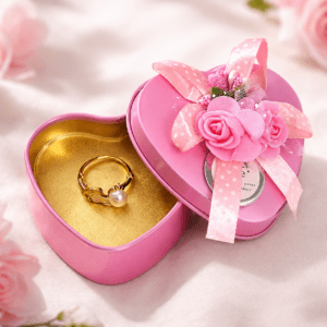 Elegant Pink Heart Shaped Gift Box with Floral Ribbon - Decorative
Valentine & Return Gift Packaging Box
(12 pcs)