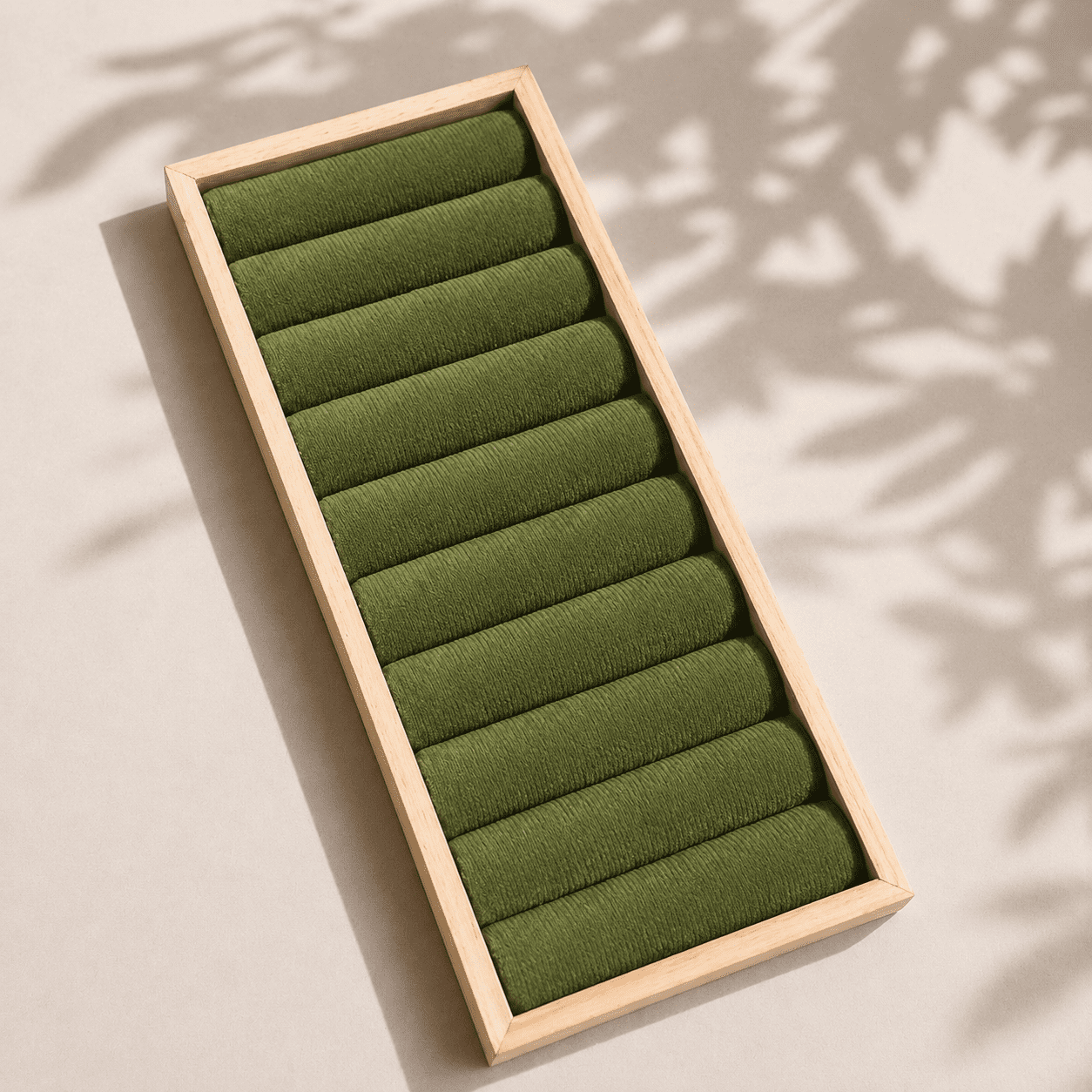 Premium Kada & Bracelet Display
Tray - Wooden Frame Velvet Roll
Organizer (4*11 inch) - Image 5