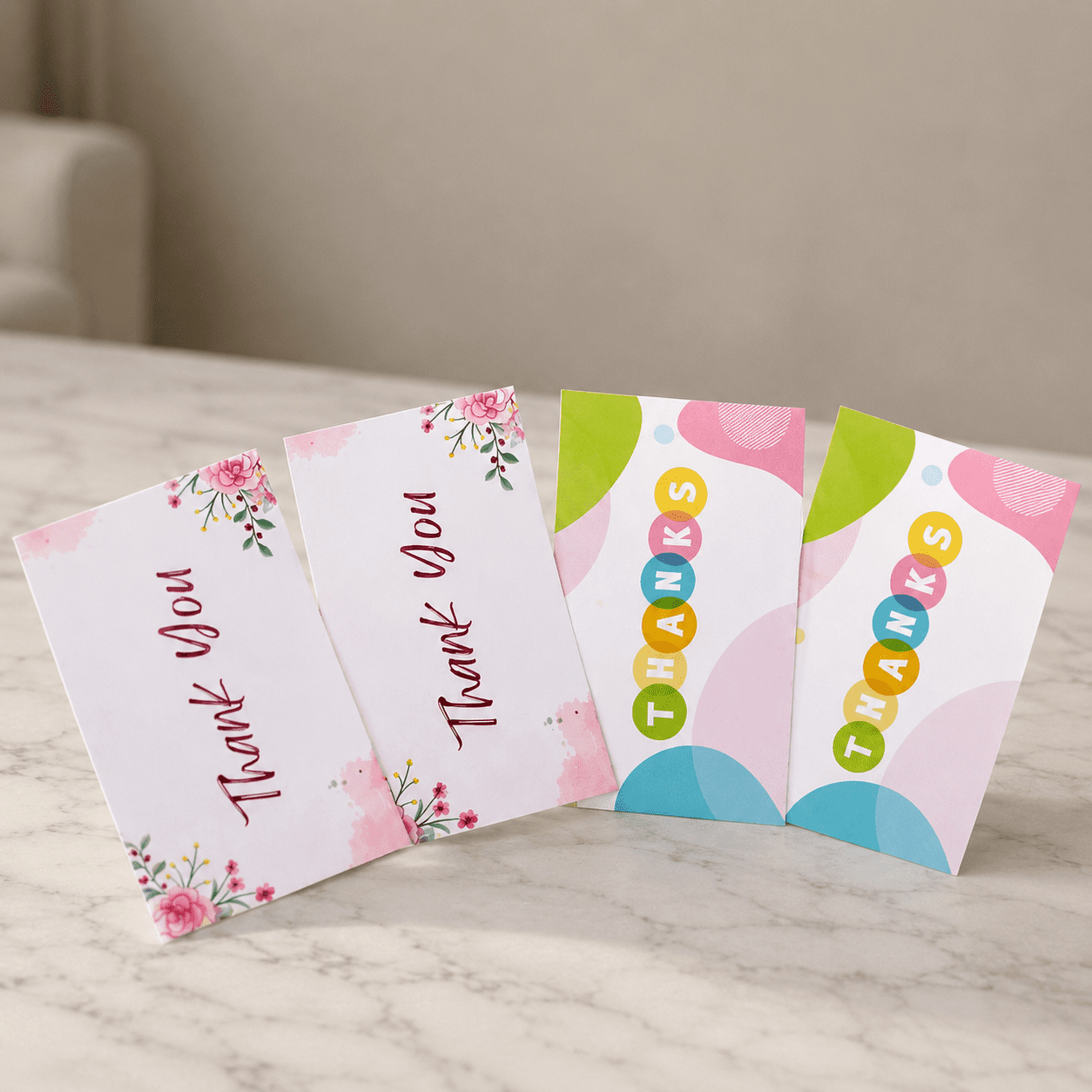 Premium Printed Thank You Cards Set – double side design packaging ( pack of 100 pcs) - Image 6