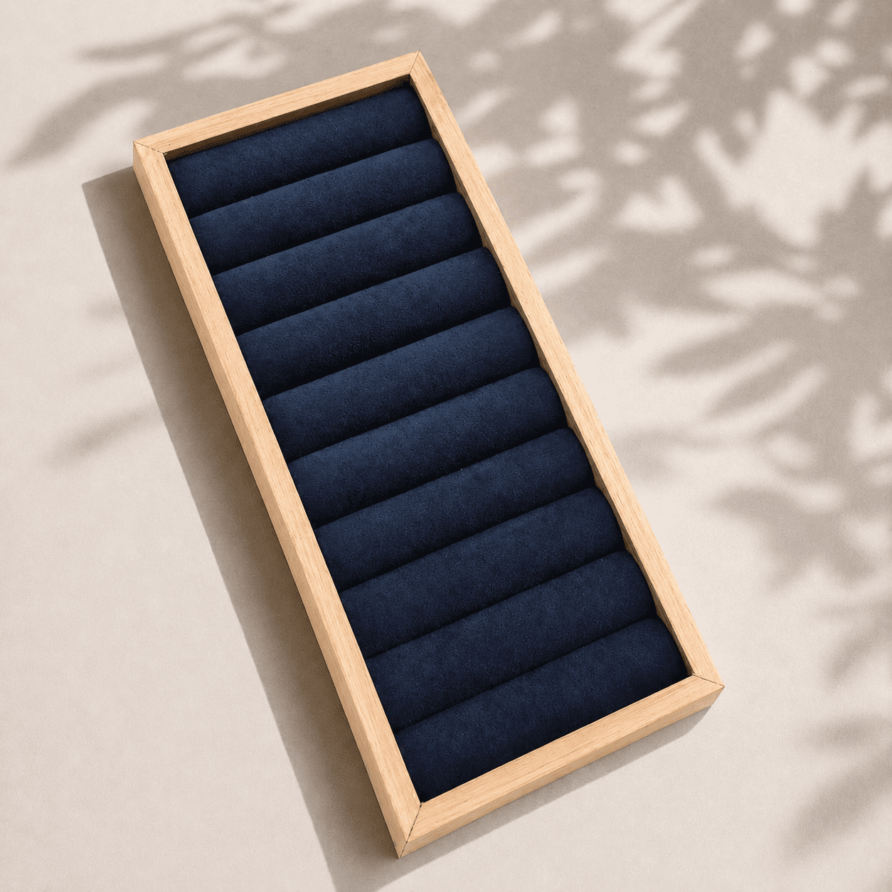 Premium Kada & Bracelet Display
Tray - Wooden Frame Velvet Roll
Organizer (4*11 inch) - Image 3