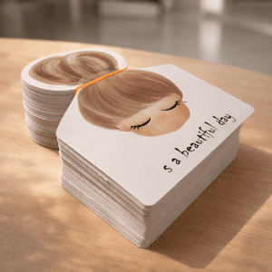 Cute Girl Hair Accessories Display
Card - Bun Illustration Hair Clip
Packaging Card (pack of 100 pcs)