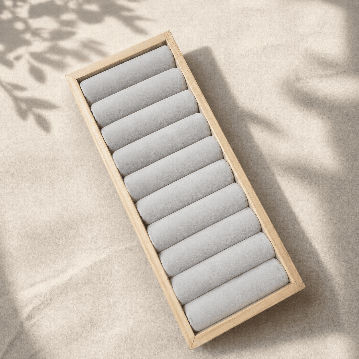 Premium Kada & Bracelet Display
Tray - Wooden Frame Velvet Roll
Organizer (4*11 inch) - Image 7