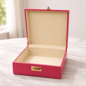 Luxury Pink Jewellery Storage Box with Lock( size 12*12)