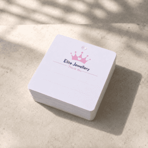 100 Pcs Elite Jewellery Display Cards for Hair Clips | Premium White inching Packaging Cards (2.5*2.5 inch)