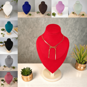 Velvet Necklace Display Bust Stand - Premium Jewellery Mannequin Holder (size 10 inch)