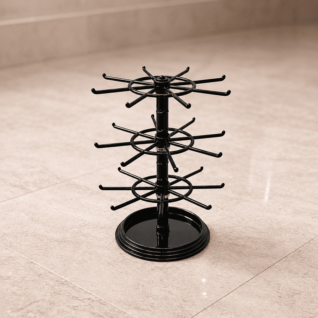 360° Rotating Jewelry Stand Organizer – Multi Layer Earring, Bracelet & Necklace Holder Display(size 1 feet)