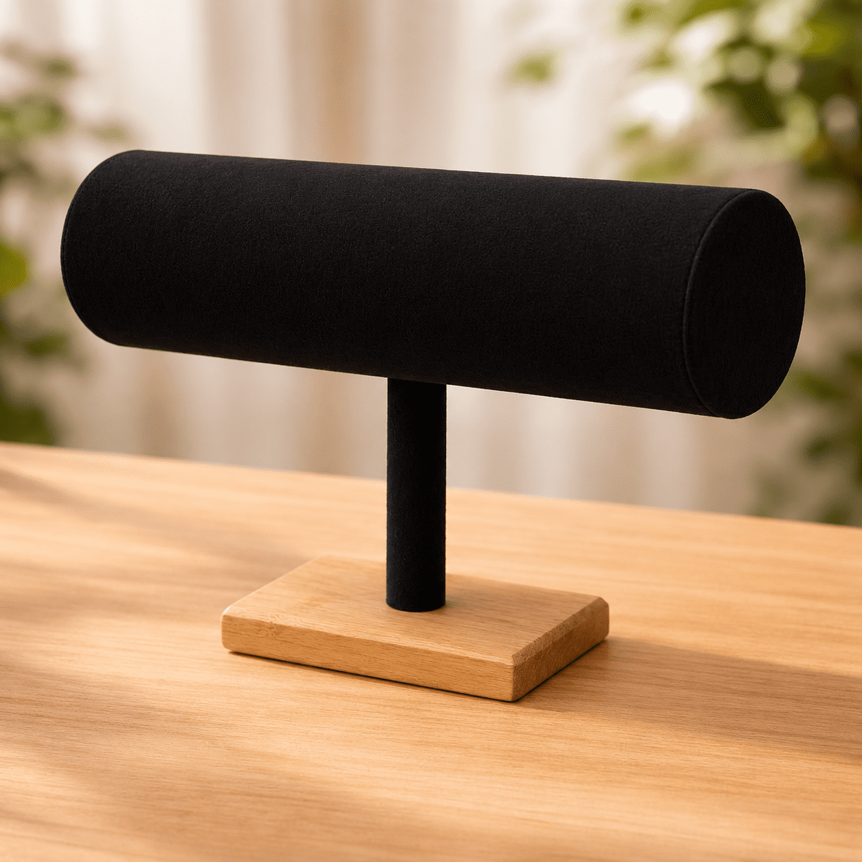 Velvet Headband Display Stand with Wooden Base - Image 3