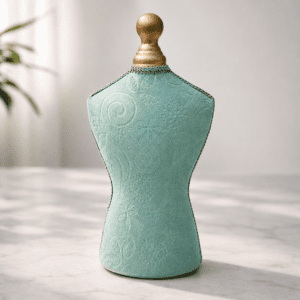 Premium grey Velvet Jewelry Display
Bust with Gold Top 11 Inch