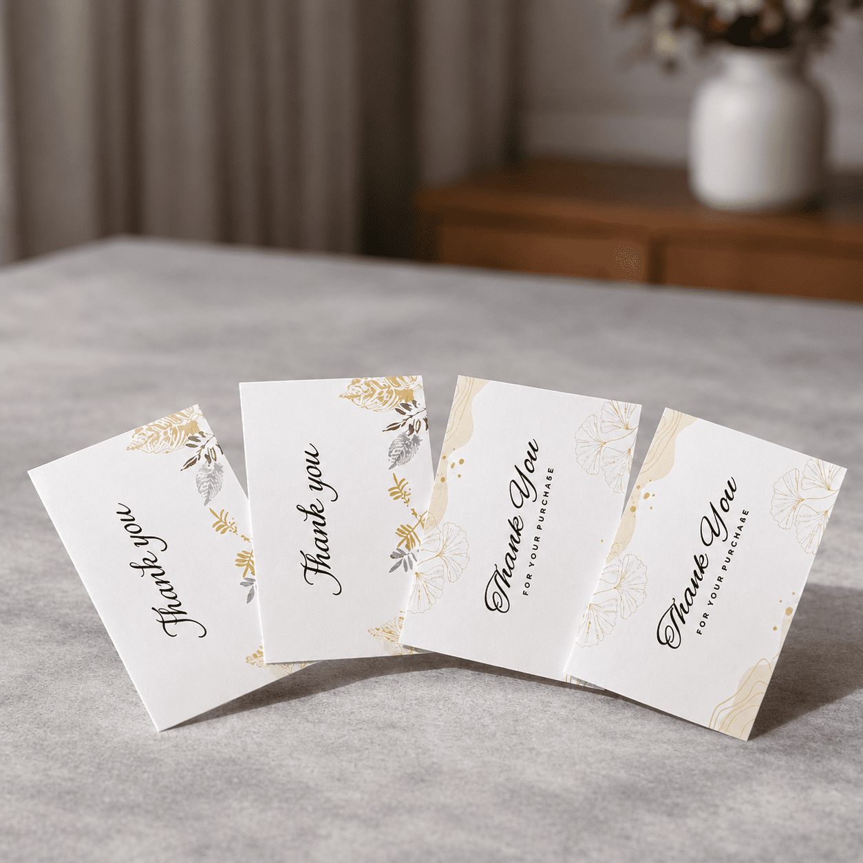 Premium Printed Thank You Cards Set – double side design packaging ( pack of 100 pcs) - Image 3