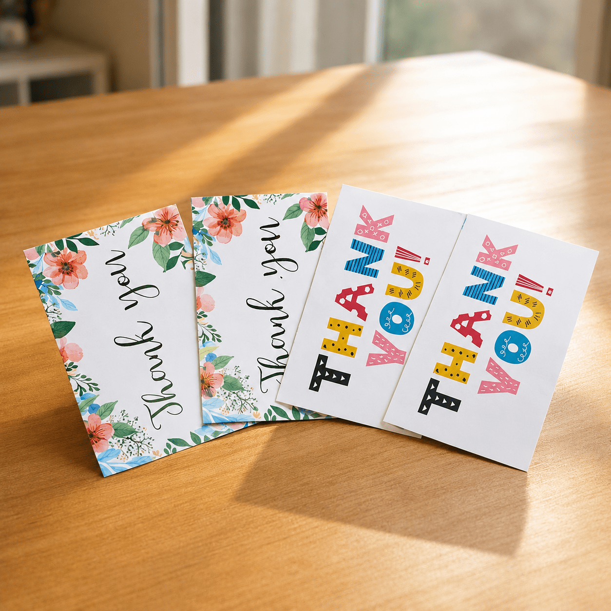 Premium Printed Thank You Cards Set – double side design packaging ( pack of 100 pcs) - Image 5
