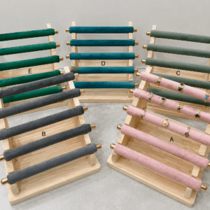 Multi-Tier Velvet Ring Display Stand