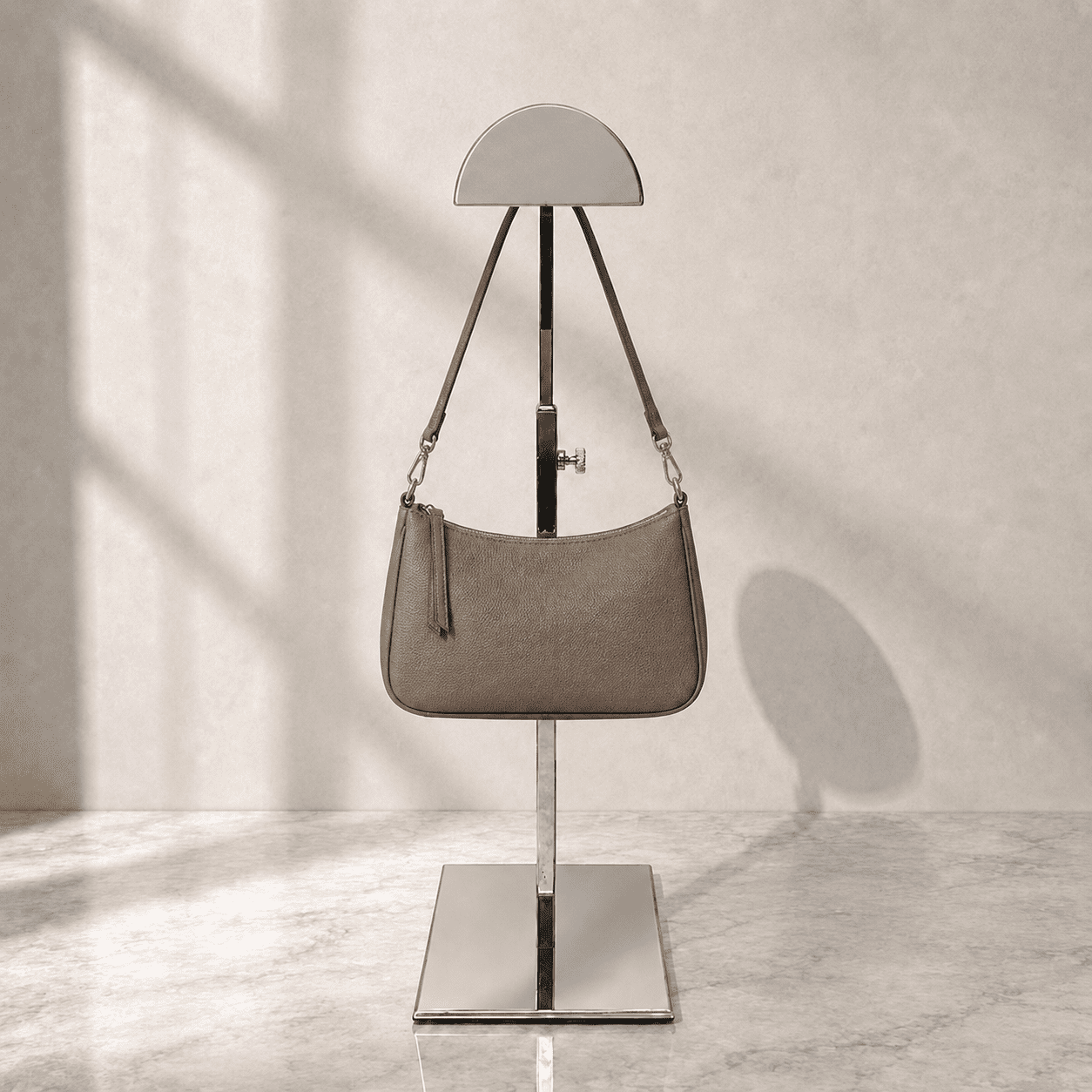 Stainless Steel Adjustable Height Handbag Display Stand (minimum height 15 inch, maximum height 24 inch) - Image 2